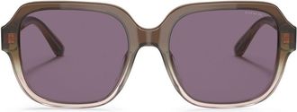 Coach HC8335U C7989 square-frame sunglasses - women - Acetate - 53 - Brown