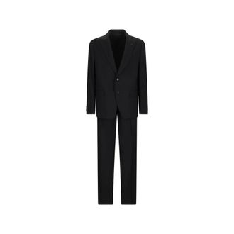 Lardini Single Breasted Suits, male, Black, Size: 2XL Soir&eacute;e Drop 7 Reg Suit