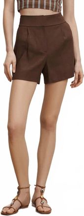 Veronica Beard Haina Short In Dark Mocha