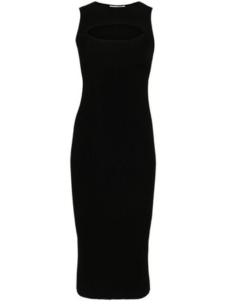 Alexander McQueen Abito lungo con dettaglio cut-out - Nero