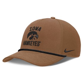 Nike Iowa 2026 Military Appreciation Rope Rise Nike Mens College Adjustable Hat in Brown | NC962EAIA-7AL