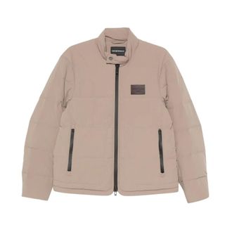 Emporio Armani Heren, Jassen, Bruin, Maat: 2XL Leer