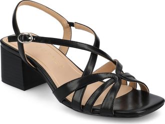 Journee Collection Shyla Block Heel Sandal in Black at Nordstrom Rack, Size 6.5