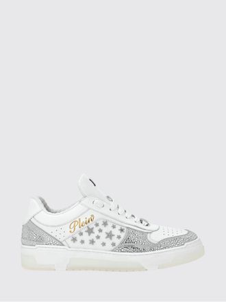 Philipp Plein Low-Top Leather and Suede Sneakers with Studs and Rhinestones
