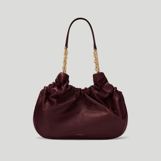 DeMellier The Midi Miami in Burgundy Smooth Leather Shoulder bag