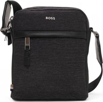 HUGO BOSS Highway ML NS Zip Shoulder Bag - Heren - Schoudertassen - Grijs - ONE Size - Leer - Tassen