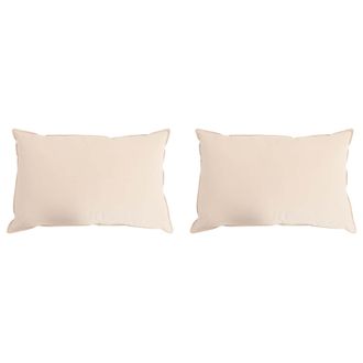 vidaXL Almohada 2 Pcs Beige 30 X 50 Cm Fibra De Kapok Vidaxl