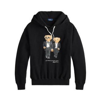 Polo Ralph Lauren Hoodies, female, Black, Size: XS Knit Sweatshirt