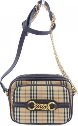 Burberry Pre-owned Cross Body Bags, female, Beige, Size: ONE SIZE Pre-owned Crossbody Bag