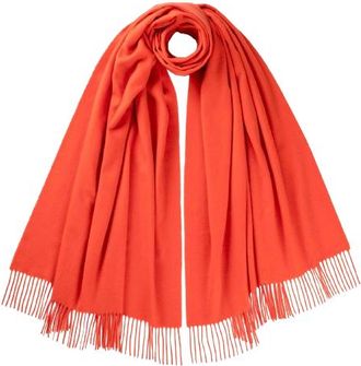 Johnstons of Elgin Orange Cashmere Stole