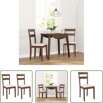 vidaXL vidaXL Sedie con cuscino - Sedie da Pranzo con Cuscini 2pz Marrone Legno Massello di Hevea