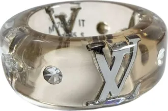 Louis Vuitton Resin Rhinestone Band Ring (Pre-Owned)
