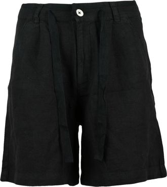 La Martina Casual Shorts - Dames - Korte Broeken - Zwart - W26 - Linnen - Korte Broeken