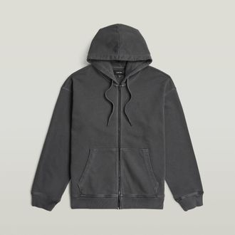G-Star Washed Zip Hoodie - Zwart - Heren
