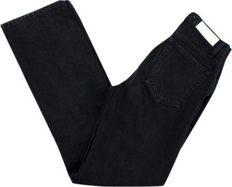 Re/Done Black Distressed Straight Leg Jeans Size XXS