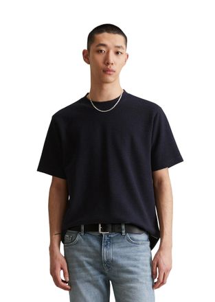 Marc O'Polo Denim T-Shirt MARC OPOLO DENIM, Herren, Gr. XXL, blau (true navy), Obermaterial: 64% Baumwolle, 35% Polyester, 1% Elasthan, Rundhals, Shirts T-Shirt