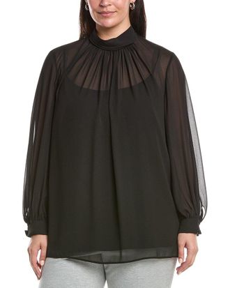 Marina Rinaldi Chiffon Turtleneck Blouse