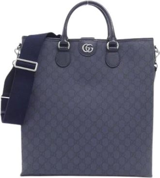 Gucci Pre-owned Ophidia GG Supreme Canvas Schoudertas - Dames - Vintage Shopper - Blauw - ONE Size - Vintage