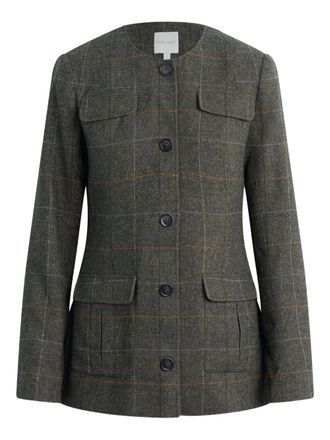 Favorite Daughter THE SPENCER plaid-pattern jacket - Green
