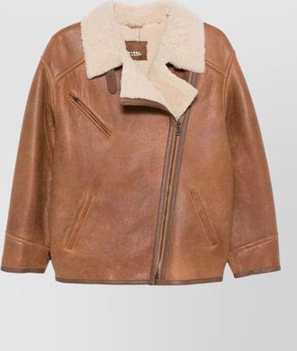 Isabel Marant shearling-collar leather jacket