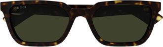 Gucci Lettering Large Zonnebril - unisex - Zonnebrillen - Bruin - 55 MM - Accessoires