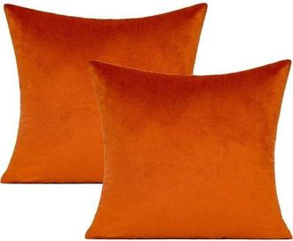 OEM Fundas De Coj&iacute;n Decorativas De Terciopelo Color Naranja Quemado Para Acci&oacute;n De Gracias, 45x45 Cm