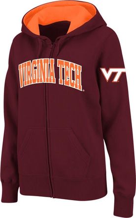 Colosseum Womens Stadium Athletic Maroon Virginia Tech Hokies Arched Name Full-Zip Hoodie at Nordstrom, Size Xx-Large