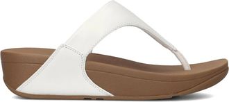FitFlop Witte Leren Slippers - Dames - Sleehakken - Wit - 36 EU - Schoenen