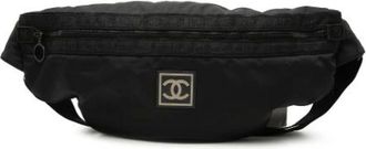 Chanel Pre-owned Belt Bags, female, Black, Size: ONE SIZE Pre-owned Nylon Belt Bag