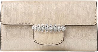 Jimmy Choo London Bing portemonnee met ketting - Beige