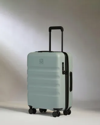 Antler Cabin Suitcase In Mist Blue - Icon Stripe