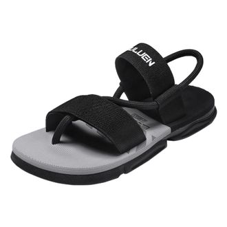 Generic Mens Beach Slippers Outdoor Summer Flip Flops with Durable PVC Sole for Versatile Two Wear Sandals Comfort (Grey, 7.5)