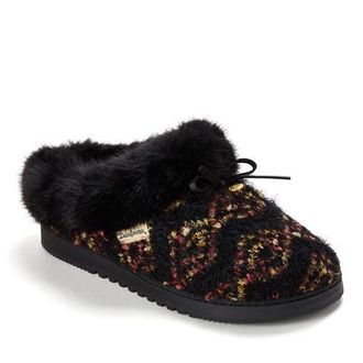 Dearfoams Daphne Knit Clog Slippers in Black at Nordstrom, Size X-Large