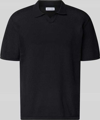 Jack & Jones Jack & Jones Strickshirt mit Baumwoll-Anteil Modell JERRY in Black, Gr&ouml;&szlig;e XXL