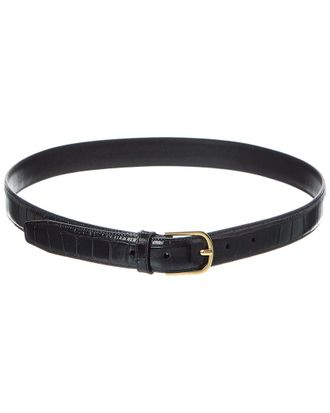 Toteme Toteme Croc-Embossed Leather Belt