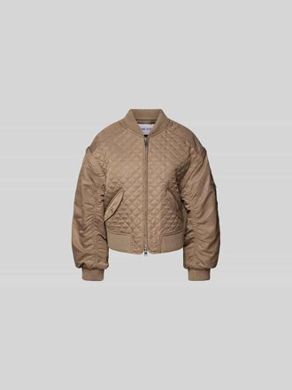 Stand Studio Steppjacke mit Zweiwege-Rei&szlig;verschluss in Taupe, Gr&ouml;&szlig;e 38
