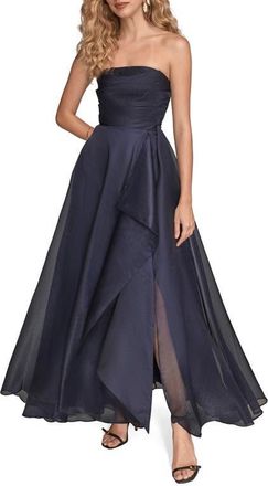 DKNY Strapless Ruched Bodice Gown in Ink at Nordstrom, Size 12