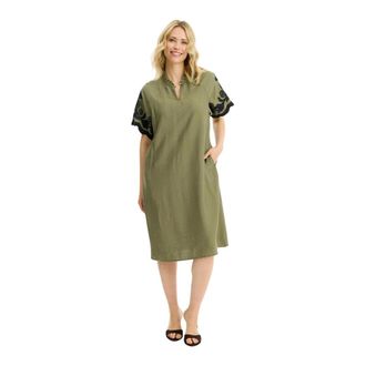 In Front Shirt Kleedjes - Dames - Shirt Kleedjes - Groen - L - Kleedjes