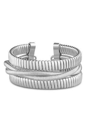 Jardin Flexible Coiled Cuff Bracelet in Silver at Nordstrom Rack