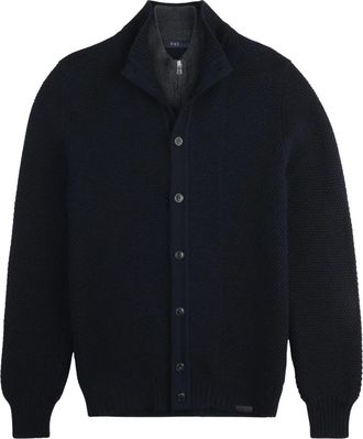 Fay Cardigans, male, Blue, Size: XL Cardigan DB Front F.8