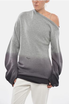Dior Maglia Asimmetrica in Cashmere Effetto Degrad&egrave; Dior