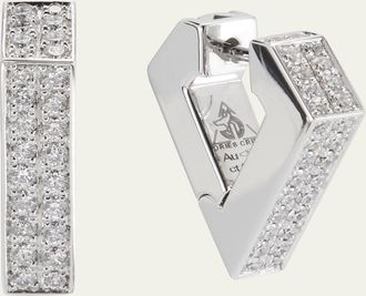 DRIES CRIEL 18k White Gold Medium Diamond Brute Diamanti Earrings