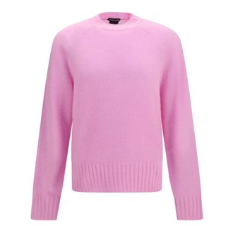 Tom Ford Jersey de Cachemira Cepillado sin Costuras con Cuello Redondo - Knitwear - Mujer - Rosa - L