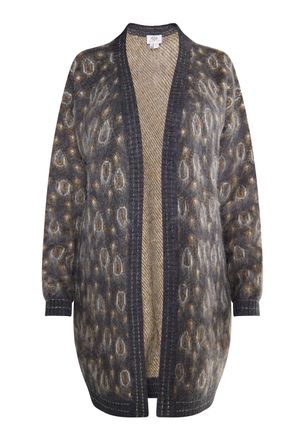 Usha Gebreid vest Dames Antraciet Veelkleurig