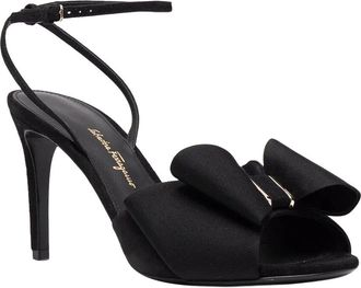 Ferragamo 95Mm Vara-Bow Leather Sandal
