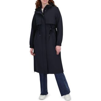 Elie Tahari Amelia Hooded Coat in Navy at Nordstrom Rack, Size Large