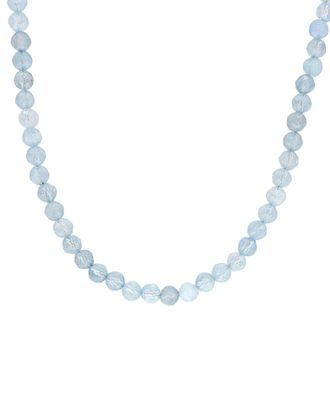 Rina Limor Silver 16.51 Ct. Tw. Aquamarine Bead Necklace