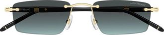 Montblanc Mb 0484S Zonnebril - unisex - Zonnebrillen - Zwart - 54 MM - Accessoires