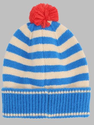 Bobo Choses B226AI040K_451 Striped Knit Beanie - Blue