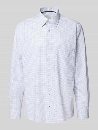 Eterna Regular Fit Freizeithemd mit Brusttasche Modell Kent in Bleu, Größe 40